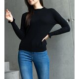 Gemre Black soft sweater decorated with a frill Luel Cijene