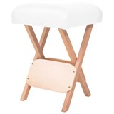 The Living Store Sklopivi masažni stolac sa sjedalom debljine 12 cm bijeli Cijene