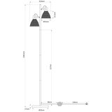 Globo 16466-2S - Podna lampa LYNDON 2xE14/40W/230V | Eponuda.com