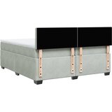  s oprugama i madracem svjetlosivi 200x200 cm baršunasti | shoptok.hr