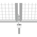  Vrtna vrata od pocinčanog čelika 400x100 cm srebrne boje | shoptok.hr