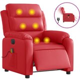 vidaXL Električni masažni naslanjač rdeče umetno usnje, (20922517) | Shoptok.si