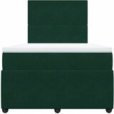  box spring s madracem tamnozeleni 120x190 cm baršunasti | shoptok.hr