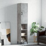 vidaXL Visoka omara betonsko siva 34,5x34x180 cm inženirski les | Shoptok.si