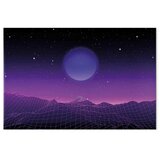  Slika - Futuristic landscape 2 (1 Part) Wide 30x20 Na talijanskom platnu | shoptok.hr