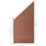 vidaXL Ograjni panel WPC 95x(105-180) cm rjav | Shoptok.si