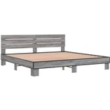 vidaXL Okvir za krevet boja hrasta 200x200cm konstruirano drvo i metal Cijene