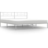  Metalni okvir za krevet s uzglavljem bijeli 183x213 cm | shoptok.hr