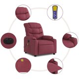  Električni masažni naslonjač od tkanine crvena boja vina | shoptok.hr