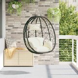  Viseća jaja stolica Krem bijelo 91,5 x 54,5 x 107 cm poliratan | shoptok.hr