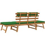  Klupa s jastucima 2-u-1 190 cm masivno bagremovo drvo | shoptok.hr