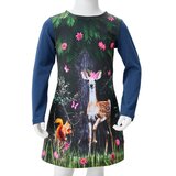  Dječja haljina s dugim rukavima modra 128 | shoptok.hr