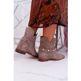 Kesi Women’s Boots Flat Laura Messi 1890 Leather Beige Darmah Cene