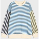 Sinsay Prugasta crewneck majica s pamukom Slike