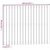  Zidno uzglavlje crni 108 x 3 x 90 cm od masivne borovine | shoptok.hr