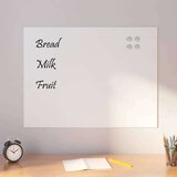 vidaXL Stenska magnetna tabla Bela 80x60 cm Kaljeno steklo | Shoptok.si