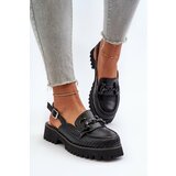 Kesi Women's Flat Heeled Sandals with Trim Black D&A Cene
