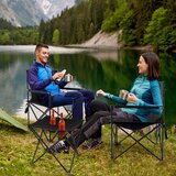 Stol za kampiranje s stolom i 2 držača za šalice te torbom za pohranu, sklopivi stolci, do 180 kg | shoptok.hr