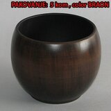 Saksija OBLOGA loptasta kolor braon dim.Ø15x12cm u