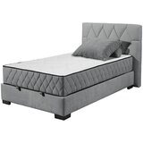 MID.YOU POSTELJA Z VZMETNICO 120 cm x 200 cm , tekstil, leseni material antracit | Shoptok.si