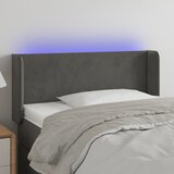 vidaXL LED posteljno vzglavje temno sivo 83x16x78/88 cm žamet Cene