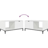 vidaXL Klubska miza Bela z visokim sijajem 90 x 49 x 46 cm | Shoptok.si