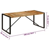  Blagovaonski stol od masivnog drva manga 180 x 90 x 75 cm | shoptok.hr
