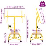  Podizač gipsanih ploča Žuta 300 x 107 x 330 cm Čelik | shoptok.hr