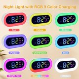 SEUTGJIE otroška digitalna budilka z RGB nočno lučko | Shoptok.si