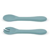 Petite&Mars Silikonska žlica i vilica 6 m+ Take&Match, Frosted Sky | shoptok.hr