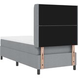 Box Spring Krevet s Madracem svijetlosive boje 90 x 200 cm tkanina | shoptok.hr