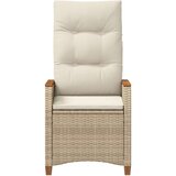  Ležeči vrtni stol z blazino Bež in smetanova 64 x 57,5 x 112 cm, (5000285765) | Shoptok.si