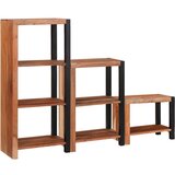 vidaXL Polica 3 pcs Smeđa 50 x 30 x 110 cm Čvrsto drvo akacije | shoptok.hr