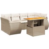  7-dijelni set vrtnih sofa od poliratana s jastucima bež 100 x 55 x 73 cm | Shoptok.si