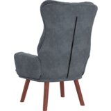 vidaXL Sproščujoči stol temno sivi velur | Shoptok.si