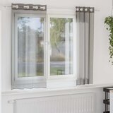 Voile zavjese s ušicama 2 kom tamnosive 140x140 cm | shoptok.hr