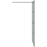  Zid za walk-in tuš Crna 115 x 195 cm Staklo otporno na udarce | shoptok.hr