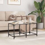 vidaXL Stolić s prozirnom staklenom površinom 78,5x40x40 cm čelik | shoptok.hr