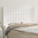 vidaXL Uzglavlje s ušima bijeli 147x16x118/128 cm od umjetne kože Cijene