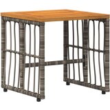 Set vanjskog namještaja s jastukom 3 pcs Siva i tamno siva - siva i tamnosiva 2x pojedinačna stolica +1x mali stol | shoptok.hr