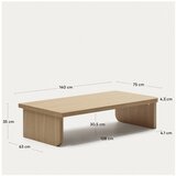 Kave Home Mizica v hrastovem dekorju v naravni barvi 75x140 cm Oaq – | Shoptok.si