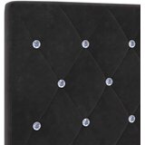  Krevet od pjene s madracem i LED-om Crna 120 x 200 cm Baršun - Crna 120 x 200 cm Kristal s dugmadima | shoptok.hr