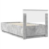  Krevetna konstrukcija s uzglavljem Betonska siva 70 x 190 cm | shoptok.hr