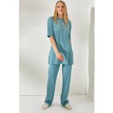 Olalook Two-Piece Set - Turquoise - Relaxed fit Cene