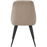 CARRYHOME stol, kovina, tekstil rjavosiva | Shoptok.si