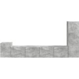  Set TV komoda Zidne 3 pcs Betonski sivi Konstruirano drvo | Eponuda.ba