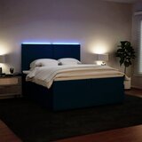  s oprugama i madracem plavi 200x200 cm baršunasti | shoptok.hr