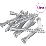 vidaXL Potrdilni vijaki 12 pcs srebrna Ø7 x 58 mm Kovina, (5000163938) Cene