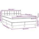 Box spring posteljni z vzmetnico temno siv 160x210 cm žamet, (21829197) | Shoptok.si