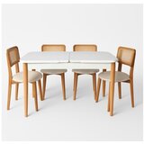 Hanah home trpezarijski set natura, braon-beli | Eponuda.com